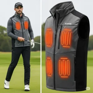 Versatile heated golf vest offering warmth and style, perfect for both on and off the golf course.