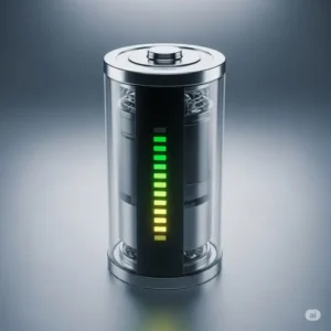 Battery for heated gloves with clear LED indicators displaying current charge level.