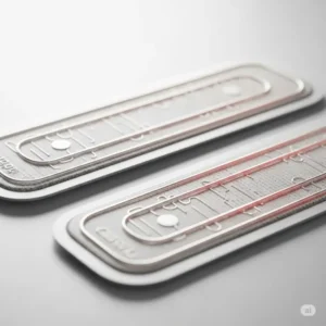 Close-up of a pair of heated inserts for gloves, showcasing the thin, flexible design and integrated heating elements for warmth in cold weather.