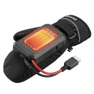 Compact and long-lasting battery pack designed for the best heated ski gloves, ensuring extended warmth.