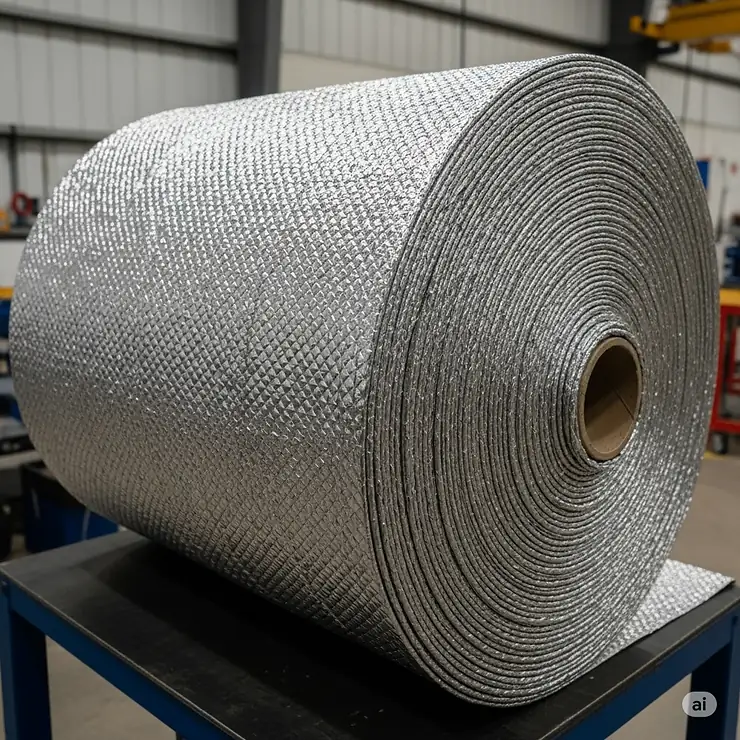 Large roll of high-quality heat shield blanket material, ready for custom fabrication and industrial use.