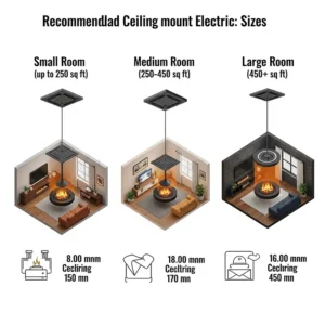 A small, portable electric fireplace operating as a zone heater, perfect for warming up a bedroom or home office.