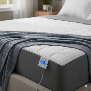 An illustration showing the 10 custom heat settings available on the Biddeford digital controller.