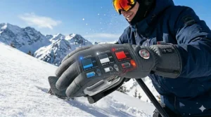 Chart comparing battery life of heated gloves at high, medium, and low heat settings.
