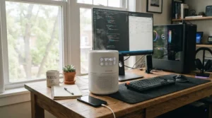 The best oscillating ceramic heater keeping a remote worker warm in a home office