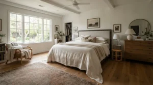 A visual comparison of blanket size vs bed size featuring a large dual control heated blanket for couples draped over a mattress.