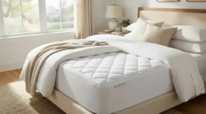 An extra thick queen size heated mattress topper providing deep comfort for a queen heated mattress pad for cold sleepers.